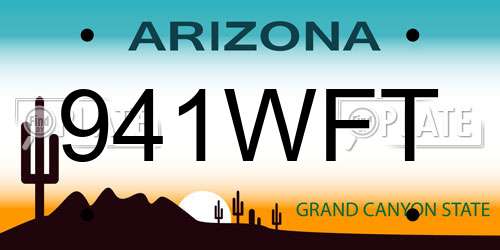941WFT Arizona License Plate
