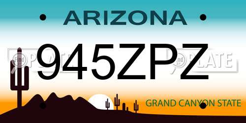 945ZPZ Arizona License Plate