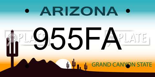 955FA Arizona License Plate