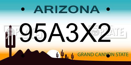 95A3X2 Arizona License Plate