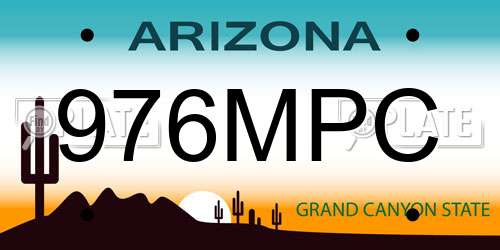 976MPC Arizona License Plate
