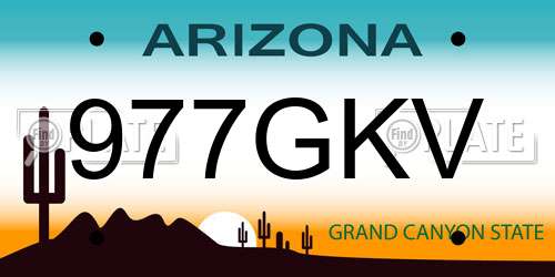 977GKV Arizona License Plate