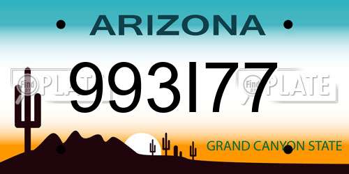 993I77 Arizona License Plate