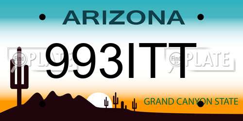993ITT Arizona License Plate