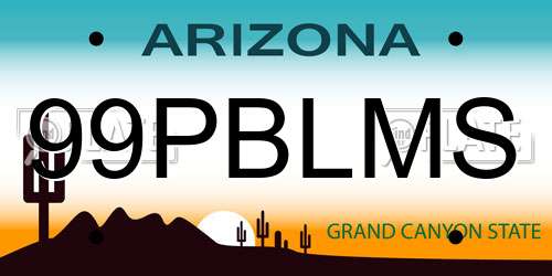 99PBLMS Arizona License Plate