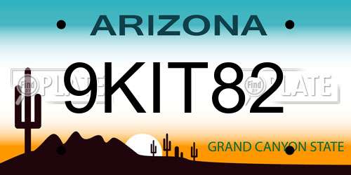 9KIT82 Arizona License Plate