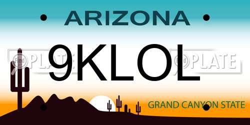 9KLOL Arizona License Plate