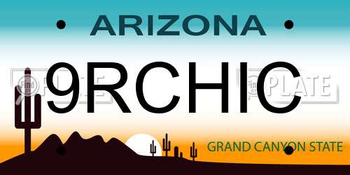 9RCHIC Arizona License Plate