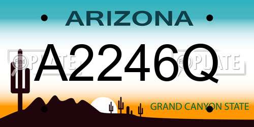 A2246Q Arizona License Plate