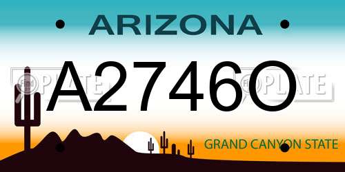 A2746O Arizona License Plate