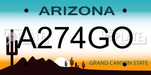 A274GO Arizona License Plate