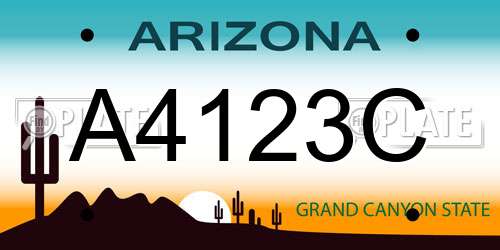 A4123C Arizona License Plate