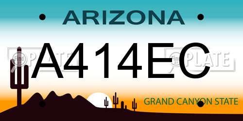 A414EC Arizona License Plate