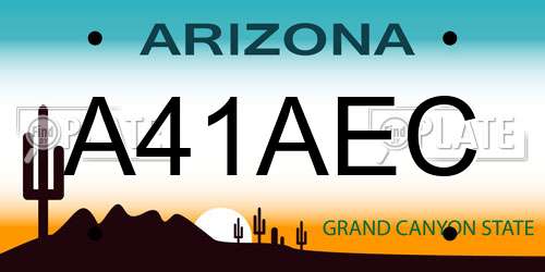 A41AEC Arizona License Plate