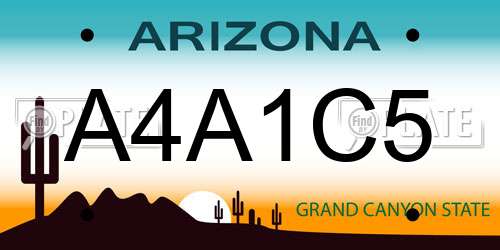 A4A1C5 Arizona License Plate