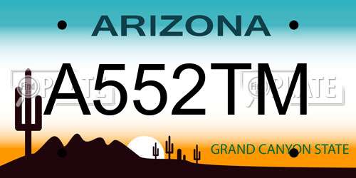A552TM Arizona License Plate