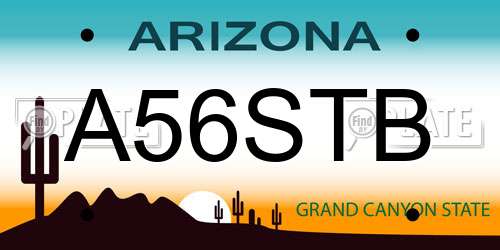 A56STB Arizona License Plate