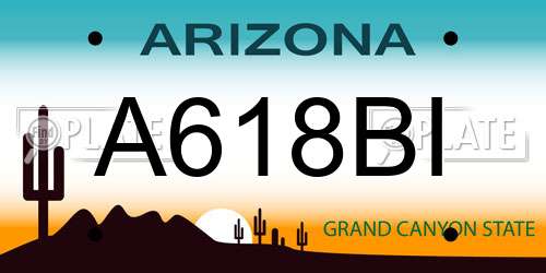 A618BI Arizona License Plate