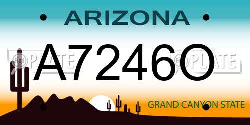 A7246O Arizona License Plate