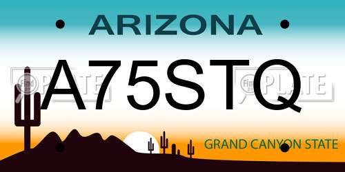 A75STQ Arizona License Plate