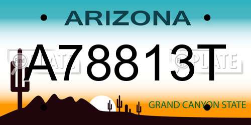 A78813T Arizona License Plate