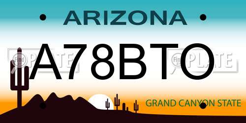 A78BTO Arizona License Plate