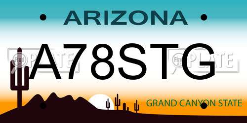 A78STG Arizona License Plate