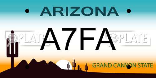A7FA Arizona License Plate