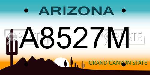 A8527M Arizona License Plate