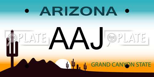 AAJ Arizona License Plate