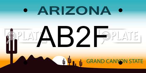 AB2F Arizona License Plate