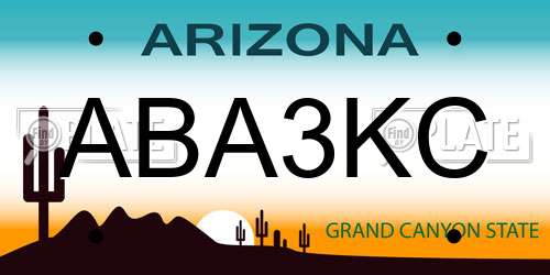 ABA3KC Arizona License Plate