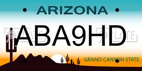 ABA9HD Arizona License Plate