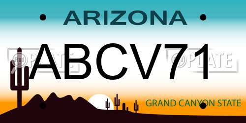 ABCV71 Arizona License Plate