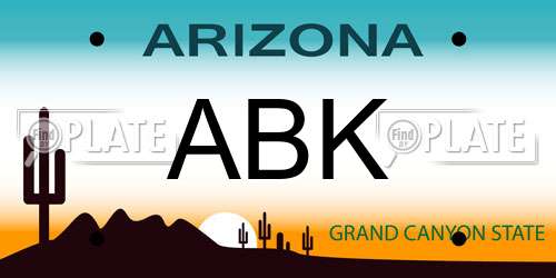 ABK Arizona License Plate