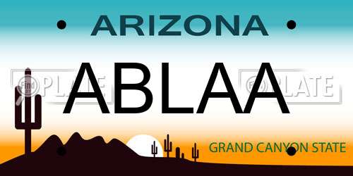 ABLAA Arizona License Plate