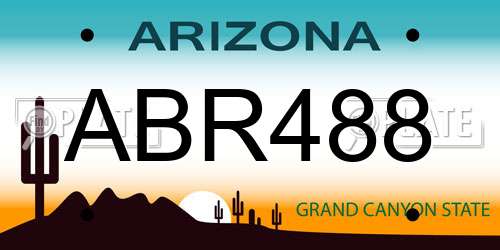 ABR488 Arizona License Plate