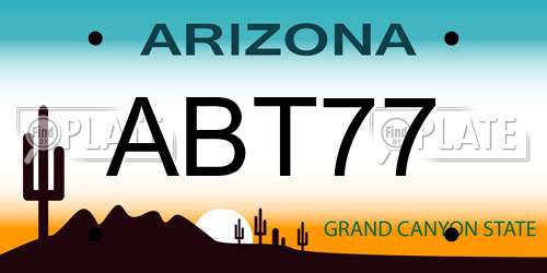 ABT77 Arizona License Plate