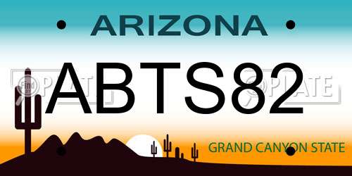 ABTS82 Arizona License Plate