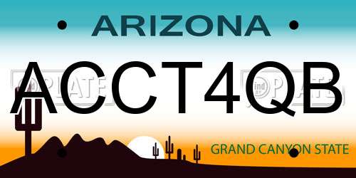 ACCT4QB Arizona License Plate