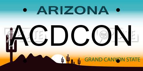 ACDCON Arizona License Plate