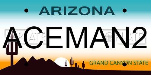 ACEMAN2 Arizona License Plate