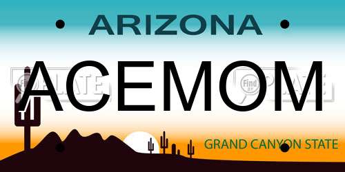 ACEMOM Arizona License Plate