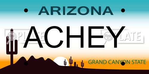 ACHEY Arizona License Plate