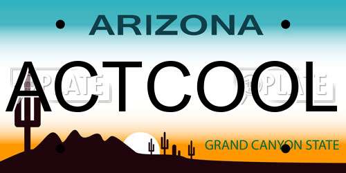 ACTCOOL Arizona License Plate