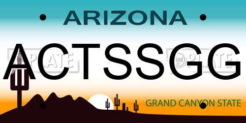 ACTSSGG Arizona License Plate