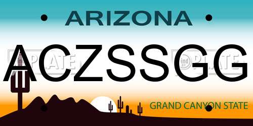 ACZSSGG Arizona License Plate