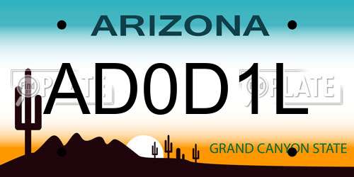 AD0D1L Arizona License Plate