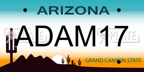ADAM17 Arizona License Plate