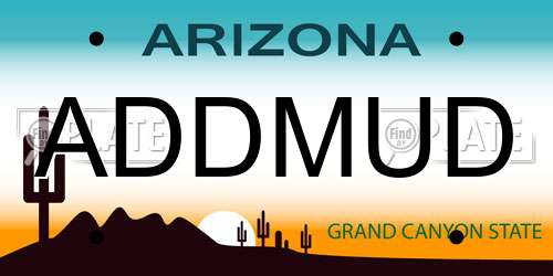 ADDMUD Arizona License Plate